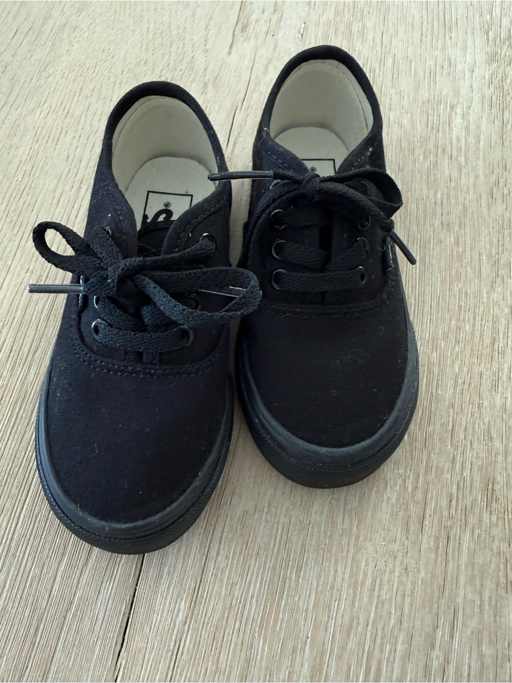 Vans Kids Black Canvas Lace-Up Sneakers